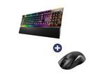 Be Quiet Maus Dark Perk Ergo + Tastatur Light Mount Silent Linear RGB-LED
