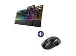 Be Quiet Maus Dark Perk Ergo + Tastatur Dark Mount Silent Linear RGB-LED