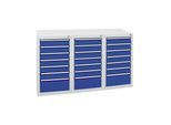 Stumpf Schubladenschrank Serie STS 410, 21 Schubladen enzianblau (18x100, 3x200mm) ; Stumpf Metall (7103274)