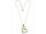 Lange Kette "Marseille", Damen, Gr. onesize, Metall, gold, COLLEZIONE ALESSANDRO, Basic, Halsketten, mit schimmerndem Herz