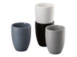 Rosenthal Tassenset, Blau, Grau, Schwarz, Weiß, Keramik, 4-teilig, 300 ml, 11 cm, Kaffee & Tee, Tassen, Kaffeetassen-Sets