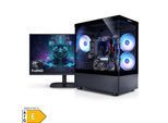 Gaming PC mit 27 Zoll TFT Viper V AMD Ryzen 7 5700G, 16GB DDR4, AMD Vega Grafik, 500GB SSD, WLAN, Windows 11