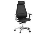 hjh OFFICE High End Bürostuhl GENIDIA PRO Leder mit Armlehnen