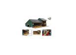 Van Manen Kids Globe Farming Kuh Stall mit Werkstatt 1:32 Holz ohne Tiere 610200