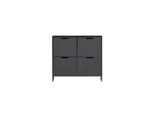SoBuy Schuhschrank mit 4 Schubladen Schwarz 100x47x91cm Modern