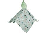 Schmusetuch STERNTALER "Dino Rexi, L", Baby, blau (graublau), Musselin, Polyester, Schnuffeltücher