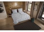 Wendebettwäsche "Elegence", grau (hellgrau), B/L: 155cm x 220cm, 1 Stk., 1 Stk., Microfaser, B/L: 80cm x 80cm, 2 Stk., Microfaser, Obermaterial: 100% Polyester, PURE LUXURY COLLECTION, Bettwäsche, Wendebettwäsche, Mikrofaser, Uni, Stickerei, luxuriöse Falten, Reißverschluss