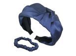 Diadem AILORIA "Set Hairband und Scrunchie S DELICAT & DOUX", Damen, blau, Modetücher Diadem