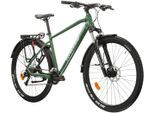 Mountainbike KROSS "KROSS MTB Hardtail Hexagon 4.0 27,5" grün" Gr. 43, grün (grün, schwarz), Fahrräder, Herren, 43cm, 29 Zoll (73,66cm) hinten: 29 Zoll (73,66cm), Mountainbike