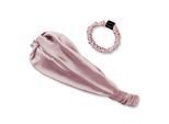 Diadem AILORIA "Set Headband und Scrunchie S aus Seide SOYEUX & DOUX", Damen, pink, Modetücher Diadem