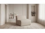 1,5-Sitzer OTTO HOME "Kelani", beige (cream), B:90cm H:73cm T:93cm, 100% Polyester, Sofas, 1 5-Sitzer, mit dekorativer Knopfsteppung an den Armlehnen