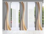 Schiebegardine HOME IN GREEN "ELANIA" Gr. 1, gold (goldfarben), B:60cm H:245cm, Polyester, Gardinen, Schiebegardine, SET DIGITALDRUCK,BAMBUSOPTIK RECYCELT