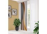 Schiebegardine HOME IN GREEN "ELANIA" Gr. 1, gold (goldfarben), B:60cm H:245cm, Polyester, Gardinen, Schiebegardine, DIGITALBEDRUCKT, BAMBUSOPTIK RECYCELT