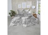 Bettwäsche PRIMERA "Feinbiber-Bettwäsche", grau, B/L: 155cm x 220cm, 1 Stk., 1 Stk., Mako-Satin, B/L: 80cm x 80cm, 2 Stk., Mako-Satin, Obermaterial: 100% Baumwolle, Bettwäsche, Bettwäsche, samtweich und natürlich aus reiner Baumwolle