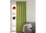 Vorhang WIRTH "Trondheim B" Gr. 6, grün (apfelgrün), B:131cm H:245cm, Chenille, Polyacryl, Gardinen, Vorhang, nach Maß