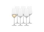Champagnerglas ZWIESEL GLAS "Champagnergläser Pure 297 ml 6er Set transparent", bunt (transparent), 6 tlg., Glas, Trinkgefäße, Champagnerglas