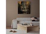 Acrylglasbild QUEENCE "Goldenes Gesicht", gold (farbe rahmen: ohne rahmen), B:30cm H:30cm T:1,5cm, Acrylglas, Bilder, Acrylglasbild, HD Premium Kunstdruck in Galeriequalität