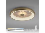 JUST LIGHT Deckenleuchte "VERTIGO", braun (messing matt), 1, Ø 61,5cm H: 9,5cm, 1 Stk., Leuchten, Deckenleuchte