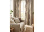 Vorhang WIRTH "Brooklyn" Gr. 1, braun, B:145cm H:150cm, Polyester, Gardinen, Vorhang
