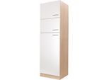 Kühlumbauschrank RESPEKTA "Merle", weiß, B:30cm H:200cm T:60cm, Schränke, Kühlumbauschrank, Breite 60 cm, Türen wechselseitig anschlagbar, Höhe 200 cm