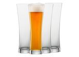 Bierglas SCHOTT-ZWIESEL "Weizenbiergläser Beer Basic 0,5 Liter 4er Set transparent", bunt (transparent), 4 tlg., Glas, Trinkgefäße, Bierglas