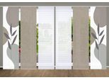 Schiebegardine HOME IN GREEN "FRONDA" Gr. 1, grau (steinfarben), B:60cm H:245cm, Polyester, Gardinen, Schiebegardine, SET DIGITALDRUCK,BAMBUSOPTIK RECYCELT