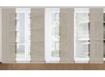 Schiebegardine HOME IN GREEN "ESTRA" Gr. 1, grau (taupe), B:60cm H:245cm, Polyester, Gardinen, Schiebegardine, SET DIGITALDRUCK,BAMBUSOPTIK RECYCELT