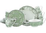 Kombiservice CREATABLE "Adelaide, Service 16-tlg.", grün, 16, Porzellan, Geschirr-Sets, Kombiservice, Nostalgischer Vintage Dekor, Elegante Form