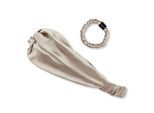 Diadem AILORIA "Set Headband und Scrunchie S aus Seide SOYEUX & DOUX", Damen, beige, Modetücher Diadem