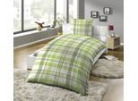 Bettwäsche KINZLER "Poly-Cotton "Emil", bunt, B/L: 155cm x 220cm, 1 Stk., 1 Stk., Polycotton, B/L: 80cm x 80cm, 2 Stk., Polycotton, Obermaterial: 50% Baumwolle, 50% Polyester, Bettwäsche, Bettwäsche, kariert, bedruckt, pflegeleicht
