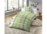 Bettwäsche KINZLER "Poly-Cotton "Emil", bunt, B/L: 135cm x 200cm, 1 Stk., 1 Stk., Polycotton, B/L: 80cm x 80cm, 2 Stk., Polycotton, Obermaterial: 50% Baumwolle, 50% Polyester, Bettwäsche, Bettwäsche, kariert, bedruckt, pflegeleicht