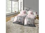Bettwäsche KINZLER "Lama", bunt, B/L: 135cm x 200cm, 1 Stk., 1 Stk., Microfaser, B/L: 80cm x 80cm & 80cm x 80cm, 4 Stk., Microfaser, Obermaterial: 100% Polyester, Bettwäsche, Bettwäsche, pflegeleicht, mit Motiv