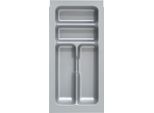 Besteckeinsatz OPTIFIT, grau, B:23,6cm H:5cm T:48,2cm, Schubladeneinsätze, Besteckeinsatz, passend für Schubkästen der Serien Bern, Parma, Tapa und Ole