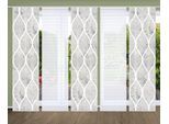 Schiebegardine HOME IN GREEN "VIDARO" Gr. 1, grau, B:60cm H:245cm, Polyester, Gardinen, Schiebegardine, SET DIGITALDRUCK,BAMBUSOPTIK RECYCELT