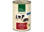 REAL NATURE Nassfutter Hund, Adult, Rind und Wildschwein 12x400 g