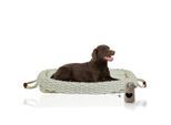 Rohrschneider ® Flauschiges Tierbett inkl. Gratis-Beigabe, Körbchen in Flechtoptik L