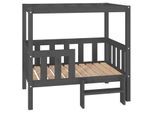 VidaXL erhöhtes Hundebett aus Kiefernholz grau 73,5 cm, 90 cm, 73,5 cm