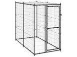 VidaXL Outdoor-Hundezwinger Stahl mit Dach