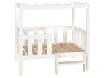 VidaXL erhöhtes Hundebett aus Kiefernholz weiß 73,5 cm, 90 cm, 73,5 cm