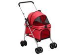 VidaXL Hundewagen - Faltbar (76x50x100) rot
