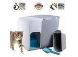 elly&bruce Katzentoilette Cloou grau/ weiß