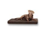 Knuffelwuff Hundematte Maui aus Velours mit 9cm Schaumstoff braun XXL