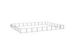 VidaXL Hundezwinger Stahl schwarz 9 m, 7 m, 70 cm