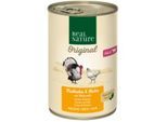 REAL NATURE Original Nassfutter Katze, Adult, Truthahn und Huhn mit Walnussöl 12x400 g