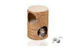 Rohrschneider ® Katzentonne für kleine Katzen mit 2 Etagen und Gratis-Beigabe