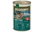 REAL NATURE WILDERNESS Nassfutter Katze, Adult Dark Fjord, Wildschwein mit Ente und Rentier 24x400 g
