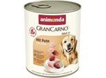 animonda GranCarno Original Nassfutter Hund Adult, Pute 12x800 g