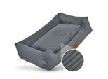 Freudentier Orthopädisches Hundebett aus stilvollem Cord L