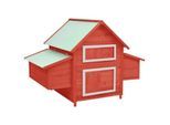 VidaXL Hühnerstall 150 x 96 x 110 cm (B x T x H) rot