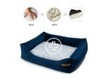 Rexproduct Otto Orthopädisches Hundebett Dunkelblau S-XL grau L